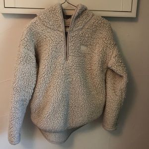 Abercrombie and Fitch Kids Quarter Zip Sherpa Hoodie